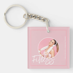 Llavero Gimnasio   Cláusula de código QR tema rosa