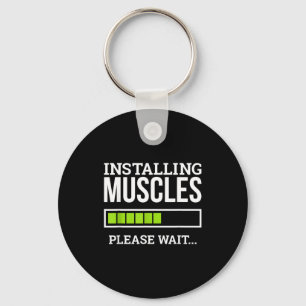 Llavero Gimnasio de Entrenamiento Divertido Instalando Mús