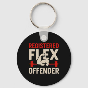 Llavero Gimnasio Funny Offender Flex Registrado Workout Bo