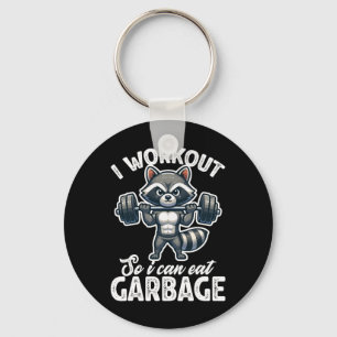 Llavero Gimnasio Me ejercito para poder comer basura Peso 