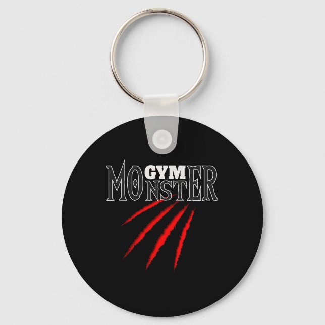 Llavero Gimnasio Monster Deporte Construcción de cuerpos P (Anverso)