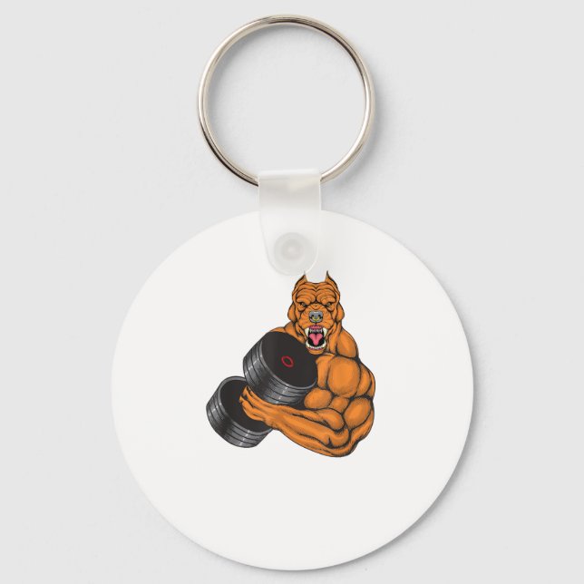 Llavero Gimnasio Pit Bull Gym Fitness - Cuerpo de elevació (Anverso)