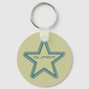Llavero Gimnasio Superstar Keychain, Verde azulado
