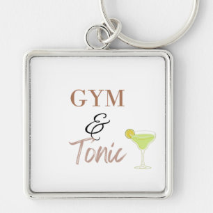 Llavero Gimnasio y Tónico Regalo Divertido de Fitness para