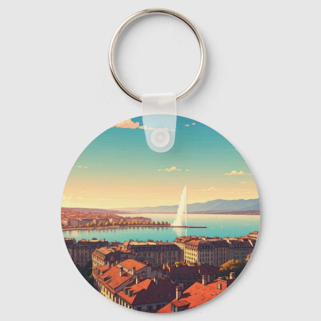 Llavero Ginebra Suiza Viajes (Anverso)