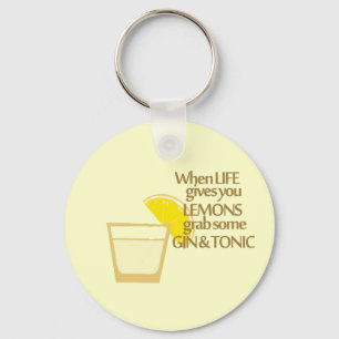 Llavero ginebra y tónico de los limones