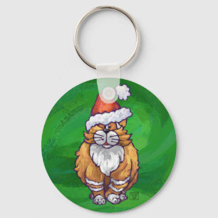 Llavero Ginger Cat Navidades En Verde