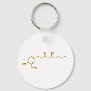 Llavero Ginger Gingerol Molecule Chemical Formula