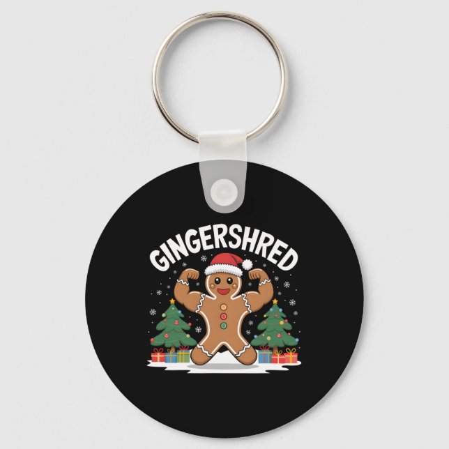 Llavero Gingerbread Man Gingershed Funny Gym Workout Chris (Anverso)
