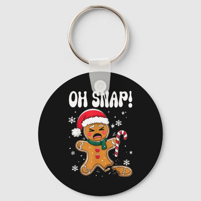 Llavero Gingerbread Man Oh Snap Christmas Funny Cookie Bak (Anverso)