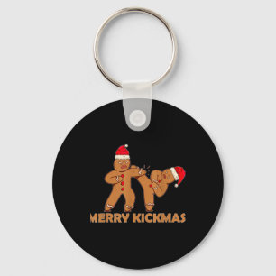 Llavero Gingerbread Merry Kickmas Gracioso Karate Santa Fa