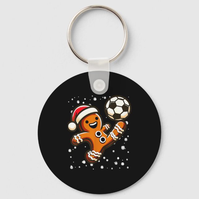 Llavero Gingerbread Plays Soccer Bicycle Kick, Cookie Chri (Anverso)
