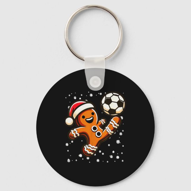 Llavero Gingerbread Plays Soccer Bicycle Kick, Cookie Chri (Anverso)