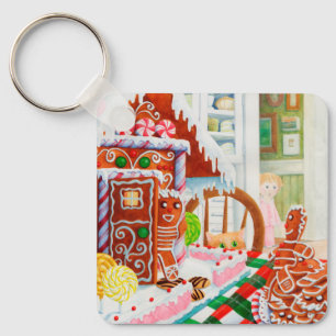 Llavero GINGERBREAD SURPRISE Square Keychain Metalizado