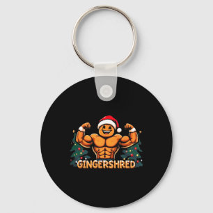 Llavero Gingershred Divertido Hombre de Jengibre Gimnasio