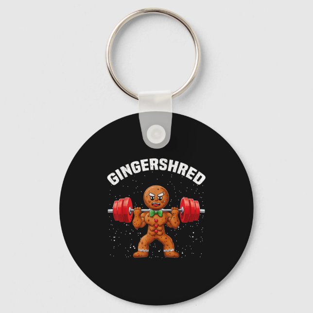 Llavero Gingershred Funny Gingerbread Man Gym Bodybuilding (Anverso)