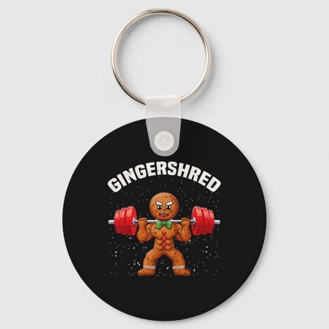Llavero Gingershred Funny Gingerbread Man Gym Bodybuilding (Anverso)