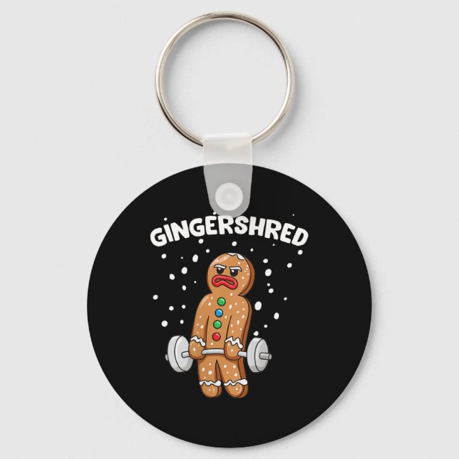 Llavero Gingershred Funny Gingerbread Man Gym Bodybuilding (Anverso)