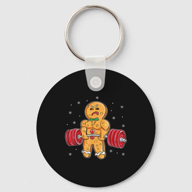Llavero Gingershred Funny Gingerbread Man Gym Bodybuilding (Anverso)
