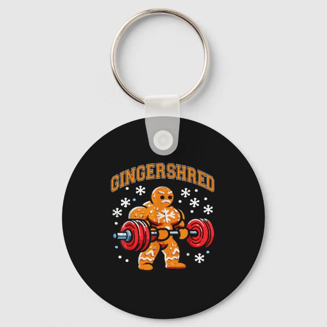 Llavero Gingershred Funny Gingerbread Man Gym Bodybuilding (Anverso)