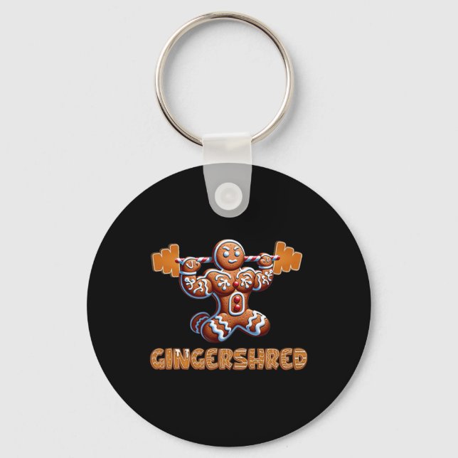 Llavero Gingershred Funny Gingerbread Man Gym Bodybuilding (Anverso)