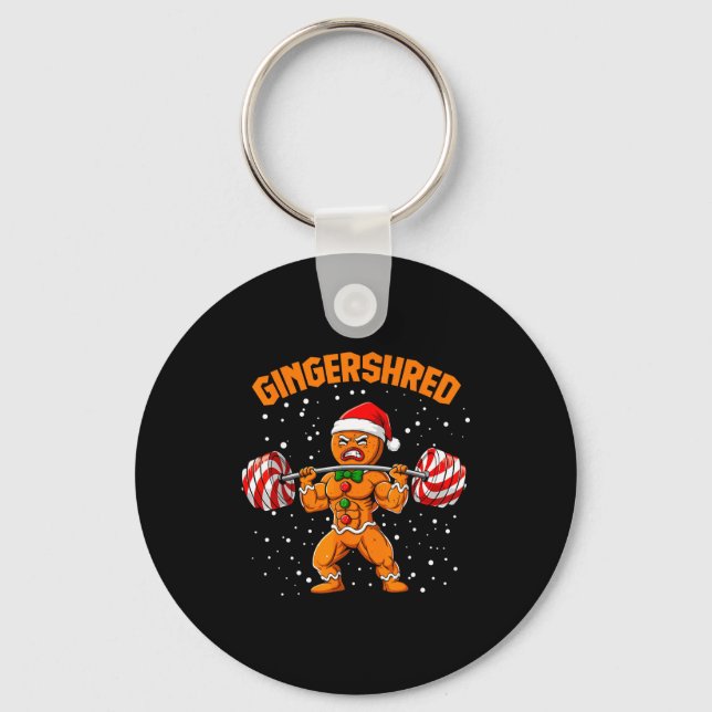 Llavero Gingershred Funny Gingerbread Man Gym Bodybuilding (Anverso)