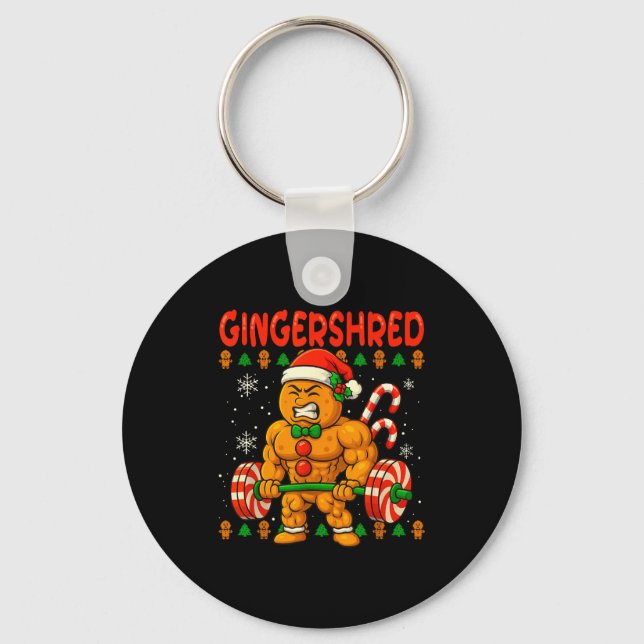 Llavero Gingershred Gingerbread Christmas Workout Gym Ging (Anverso)