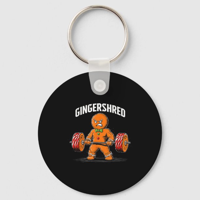 Llavero Gingershred Gingerbread Christmas Workout Gym Ging (Anverso)