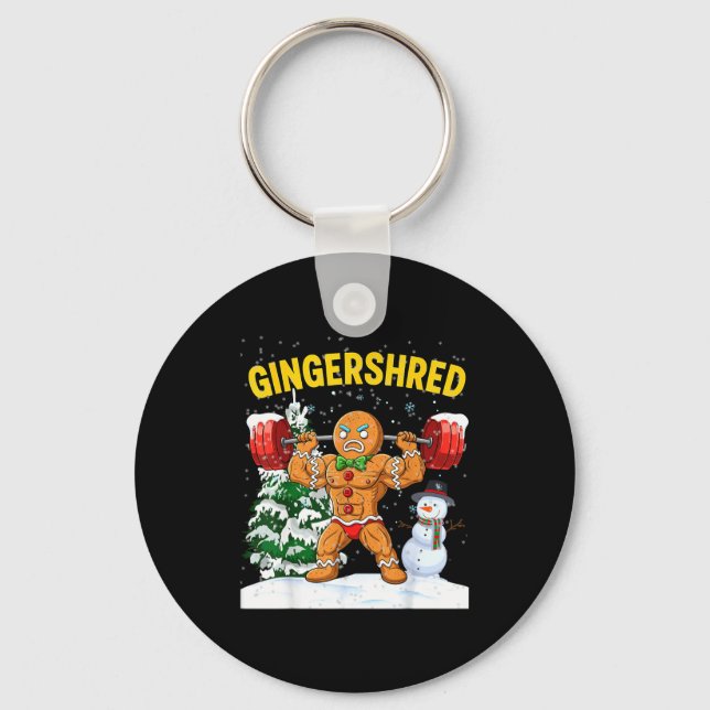 Llavero Gingershred Gingerbread Man Bodybuilding Christmas (Anverso)