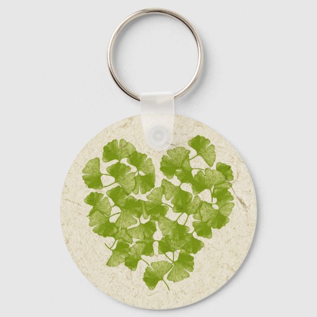 Llavero Ginkgo Leaf Heart (Anverso)
