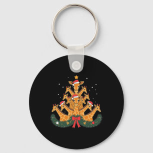 Llavero Girafa Árbol de Navidad Animales Navidad Hombres M