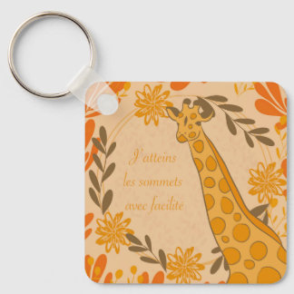 Llavero girafe,animal totem,chakra,affirmation positive