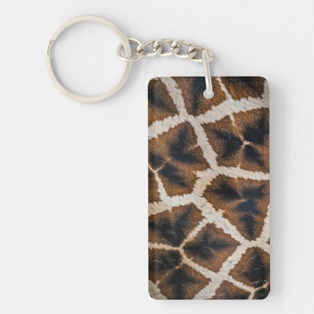 Llavero giraffe animal fur skin texture wild leather patte (Frente)