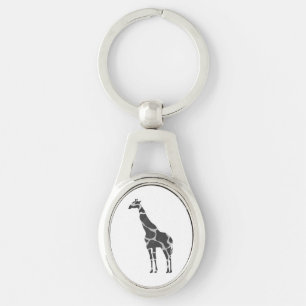 Llavero Giraffe Black and Grey Silhoutte