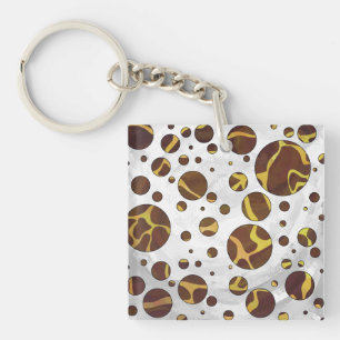 Llavero Giraffe Brown and Yellow Print