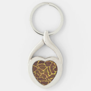 Llavero Giraffe Brown and Yellow Print