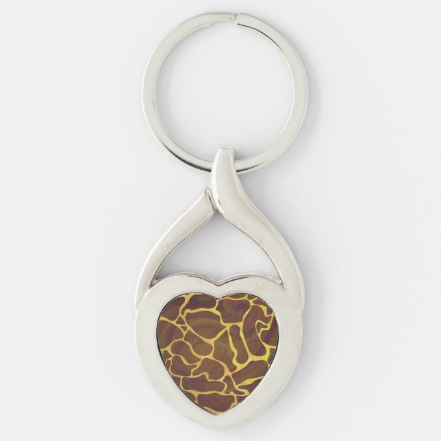 Llavero Giraffe Brown and Yellow Print (Anverso)