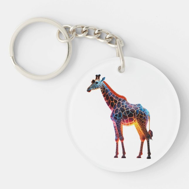 Llavero Giraffe colorida (Frente)