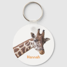 Giraffe - Keychain de nombres personalizados