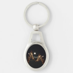Llavero Giraffe Love In The Moonlight,