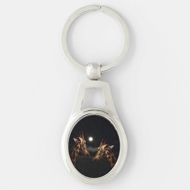 Llavero Giraffe Love In The Moonlight, (Anverso)