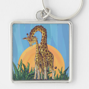 Llavero Giraffe Mama y Baby