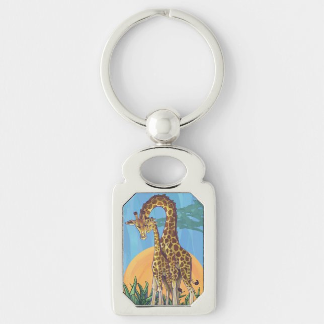 Llavero Giraffe Mama y Baby (Anverso)