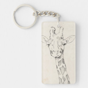 Llavero Giraffe Portrait   Esbozo