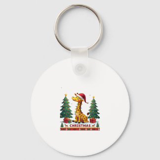 Llavero Giraffe Ugly Christmas Sweaters Funny Santa Hat Li