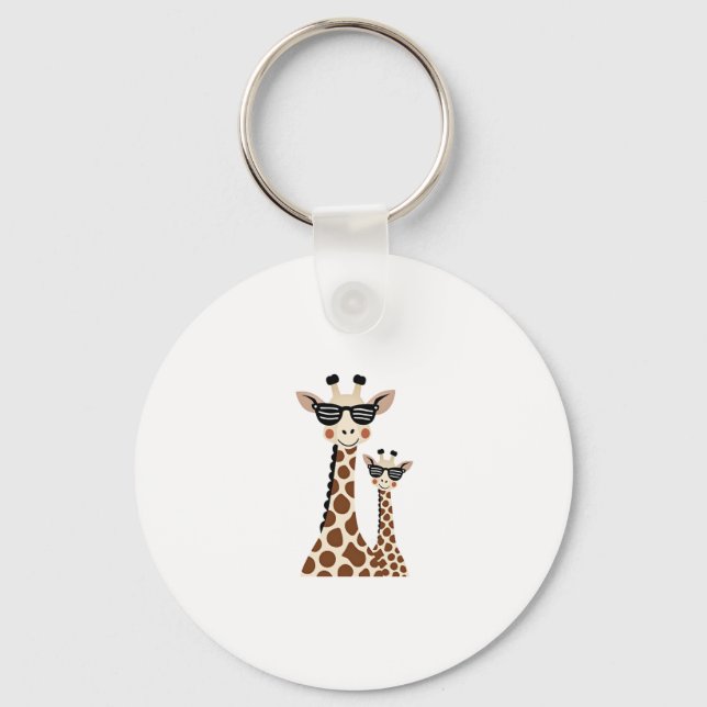 Llavero Giraffe with Sunglasses Jungle Safari Animal Giraf (Anverso)