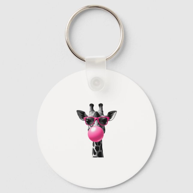 Llavero Giraffe Women Giraffe Face with Sunglasses Wild An (Anverso)