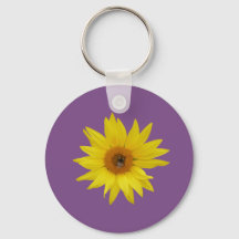 Girasol amarillo con abeja