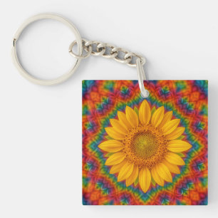 Llavero Girasol Caleidoscopio