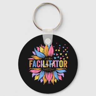 Llavero Girasol de la educación especial del facilitador d